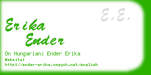 erika ender business card